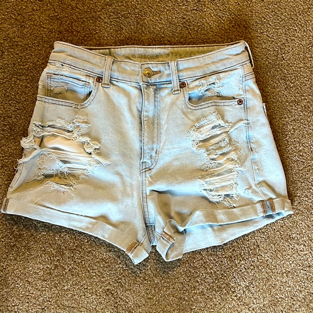 American Eagle distressed denim short